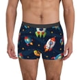 thumbnail image 1 of Hirioo Spaceships and Stars for Men's Boxer Briefs Men Cotton Underwear Boxer Briefs Panties-Small, 1 of 5