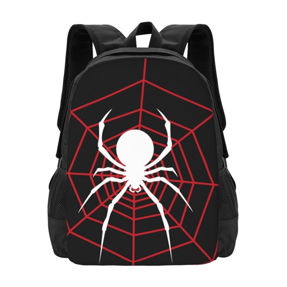 Hirioo Spider On The Web for Minimalist Backpack Large Capacity Backpack Travel Backpack For School