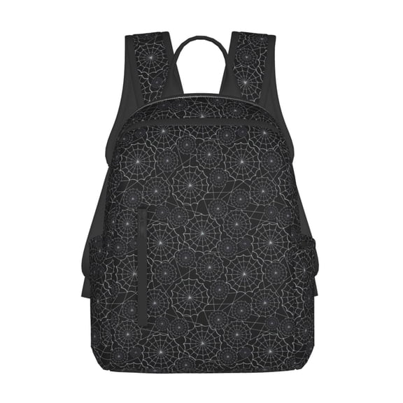 Hirioo Spider Web Black for Lightweight Backpack, Durable and Comfortable, Ideal for Travel, School, Hiking, and Everyday Use