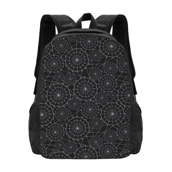 Hirioo Spider Web Black for Minimalist Backpack Large Capacity Backpack Travel Backpack For School