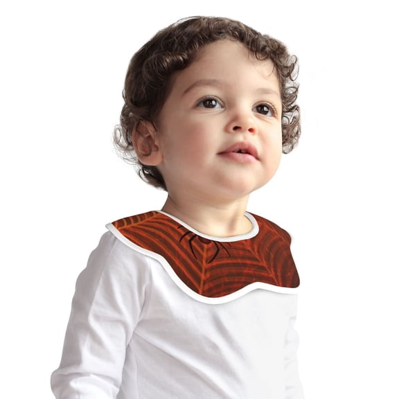 Hirioo Spider Web for Baby Cotton Petal Bib Drool Bibs for Baby Boy Unisex