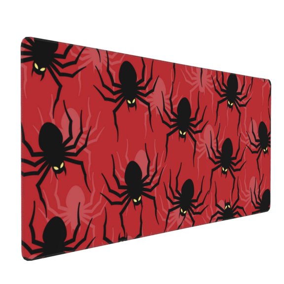 Hirioo Spider for Mouse Pad ,Anti-Slip Base, Durable Stitched Edges, Perfect for Gaming, Office, and Home Use,16x35.5in