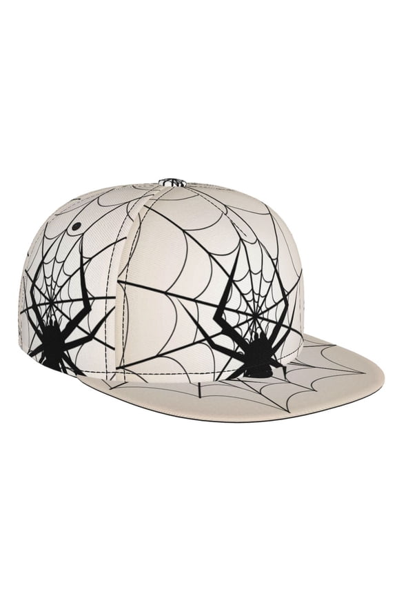 Spiders On The Web 1 for Baseball Cap Men Cap Flat Brim for Men Women Teens Adjustable Baseball Cap