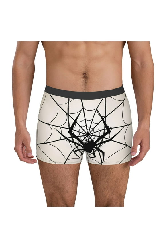 Spiders On The Web 1 for Men's Boxer Briefs Men Cotton Underwear Boxer Briefs Panties-X-Large