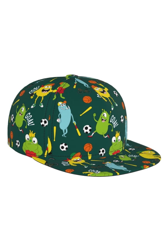 Sport Monster for Baseball Cap Men Cap Flat Brim for Men Women Teens Adjustable Baseball Cap