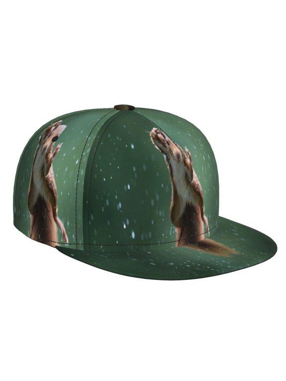 Squirrel for Baseball Cap Men Cap Flat Brim for Men Women Teens Adjustable Baseball Cap