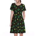 thumbnail image 1 of Hirioo St. Patrick's Day8 for Short Sleeve Dress Women's Short Sleeve Dress with Pockets, 1 of 6