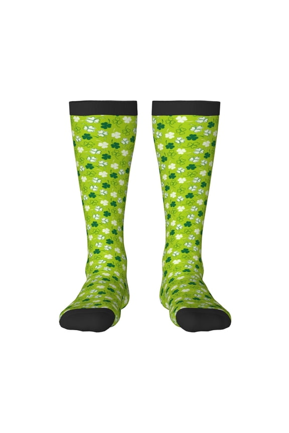 St. Patrick's day for Adult Stockings Breathable Sock Non-Pilling,Contrasting Color Design