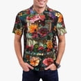 thumbnail image 1 of Hirioo Stained Glass Floral Cake for Men’s Polo Shirts Quick Dry Short Sleeve Golf T Shirt Performance Moisture Wicking Casual Workout,Sizes S-4XL-X-Large, 1 of 6