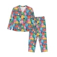 thumbnail image 1 of Hirioo Starfish And Algae for Women's Pajama Sets 2 Piece Pjs Women's Long-Sleeved Pajama Set Button Down Sleepwear,S-XXL-Medium, 1 of 7