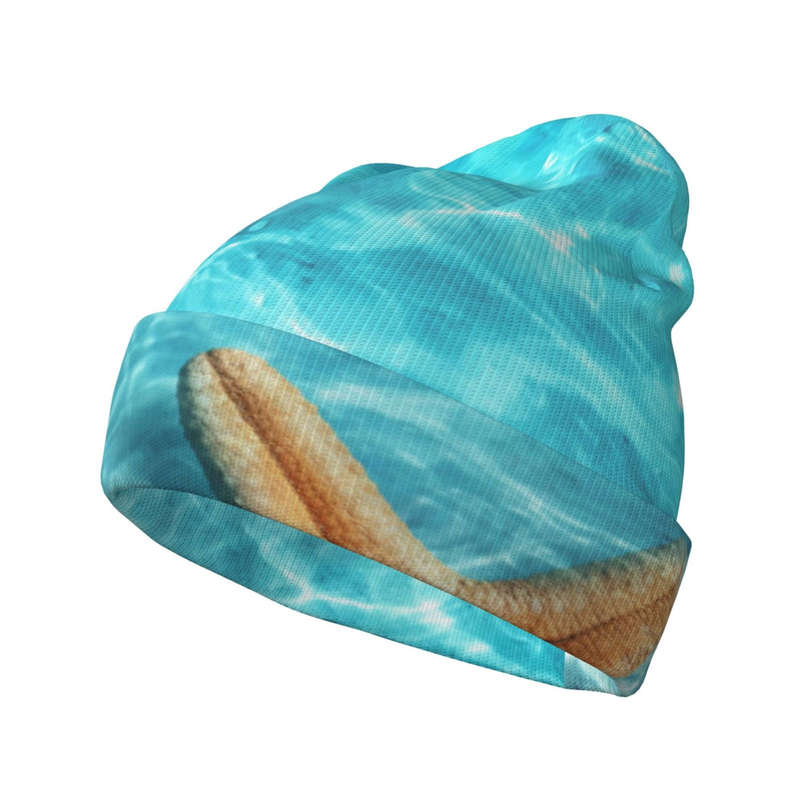 Star Fish Shell Hat Hirioo Starfish And Seashell On The Beach 1 for Men's Knit Cuffed ...