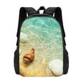 thumbnail image 1 of Hirioo Starfish And Seashell On The Beach for Minimalist Backpack Large Capacity Backpack Travel Backpack For School, 1 of 8