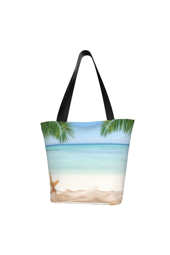 Starfish in Beach for Women's Casual Shoulder Tote Bag Handbag For Women Work College Travel Business Shopping