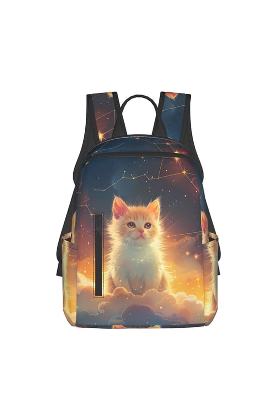 Starry Sky Constellation Cat for Lightweight Backpack, Durable and Comfortable, Ideal for Travel, School, Hiking, and Everyday Use