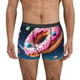 thumbnail image 1 of Hirioo Starry Sky Pine Tree Donut for Men's Boxer Briefs Men Cotton Underwear Boxer Briefs Panties-Medium, 1 of 5
