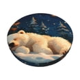 thumbnail image 1 of Hirioo Starry Sky Sleep White Bear for Round Bar Stool Seat Covers Washable Stool Cushion Slipcover Elastic Bar Chair Covers for 12-14 Inch Chair-13 inch, 1 of 7