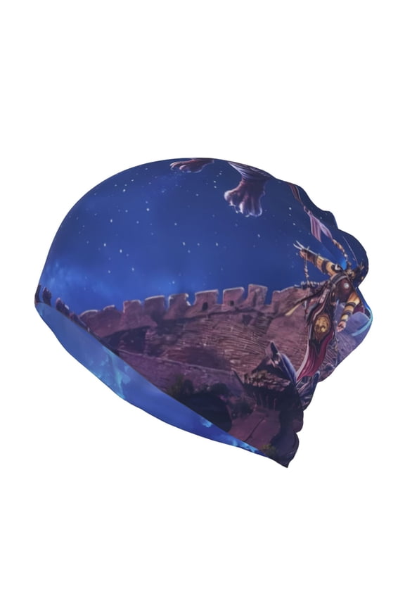 Starry Sky Wall Flying Tiger for Multifunction Beanie Hat for Men and Women Unisex for Winter Sports, Outdoor Activities, and Daily Wear