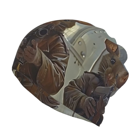 Hirioo Steampunk Space Mice Warriors for Multifunction Beanie Hat for Men and Women Unisex for Winter Sports, Outdoor Activities, and Daily Wear