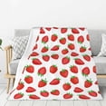 thumbnail image 1 of Hirioo Strawberries for Flannel Blanket, Cozy and Warm Throw for Bed or Couch ,Perfect for All Seasons-40"x30", 1 of 6