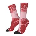 thumbnail image 1 of Hirioo Striped Meat Pattern Adult Middle Tube Socks Breathable Sock Non-Pilling,Contrasting Color Design, 1 of 6