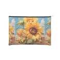 thumbnail image 1 of Hirioo Sunflower Blue Sky for Paper Reusable Cosmetic Bag Zipper Encouragement Travel Pouch Toiletry Bag for Women Girls, 1 of 7