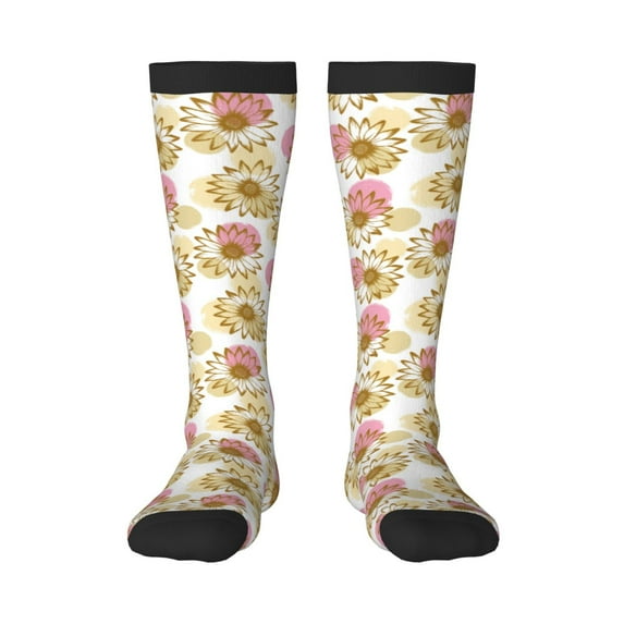 Hirioo Sunflowers for Adult Stockings Breathable Sock Non-Pilling,Contrasting Color Design