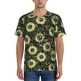 thumbnail image 1 of Hirioo Sunflowers for Men's Baseball T-shirt Shirts Short Sleeve Casual Summer Button Stretch T Shirts,Size S-4XL-Medium, 1 of 7