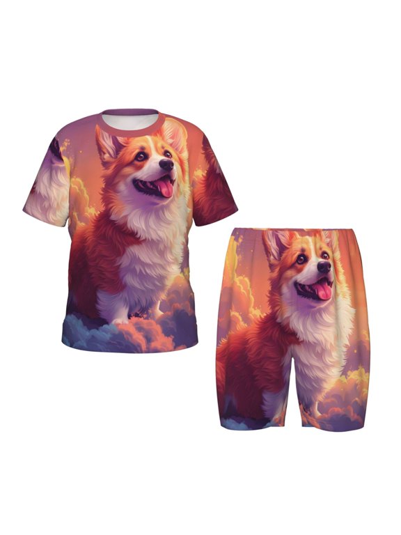 Sunset Cloud Corgi Hirioo-Medium