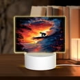 thumbnail image 1 of Hirioo Sunset Surfing Silhouette for Rectangular Acrylic with Night Light Best Gifts for Lover Girl Mom, Valentine's Day Anniversary Birthday Wedding Present, 1 of 9