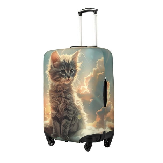Hirioo Sunshine Cloud Kitten for Elasticity Suitcase Cover (No luggage Included) Durable Luggage Protector Fits 18-32 Inch Luggage-Small
