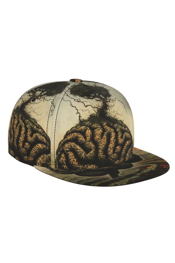 Surreal Brain Tree for Baseball Cap Men Cap Flat Brim for Men Women Teens Adjustable Baseball Cap