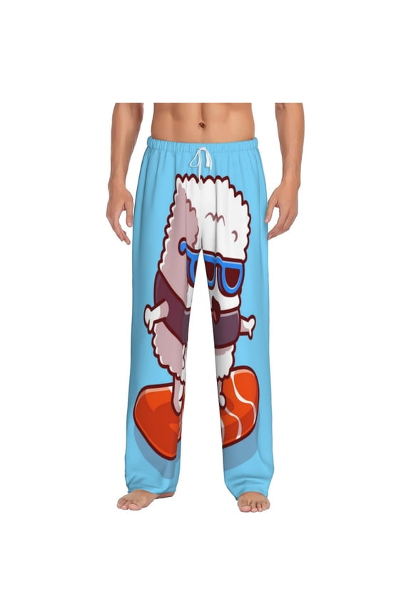 Sushi Salmon Surfing for Women's PJ Pajama Pants Sleep Pants Women's Home Trousers with Pockets,S-3XL-Large