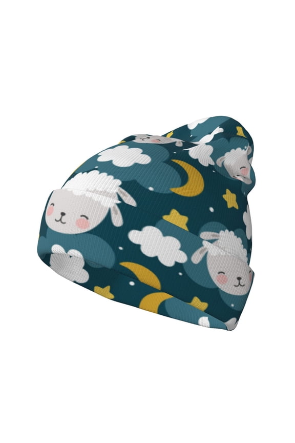 Sweet Dream Lamb for Men's Knit Cuffed Beanie for Outdoor Activities Unisex