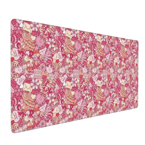 Hirioo Sweet for Mouse Pad ,Anti-Slip Base, Durable Stitched Edges, Perfect for Gaming, Office, and Home Use,16x35.5in