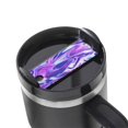 thumbnail image 1 of Hirioo Swirl Print Blue Purple1 for Stanley Cup Lid Nameplate Personalized Acrylic Nameplate Tumbler Lid Topper(30oz , 40oz), 1 of 9