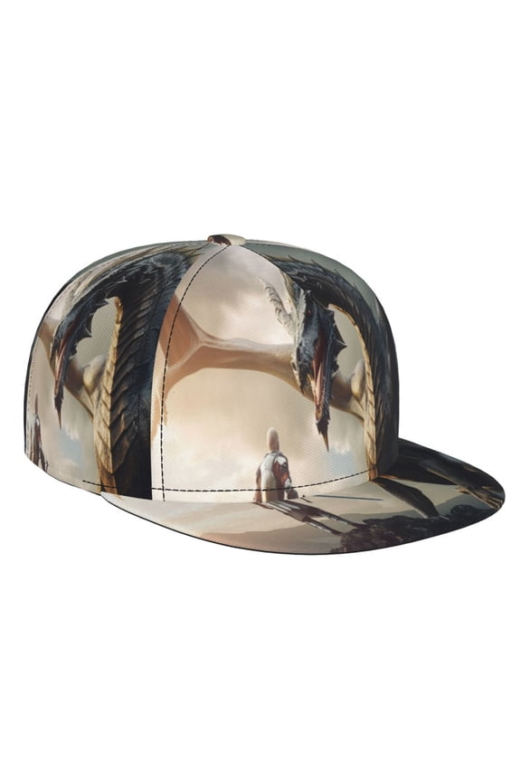 Swordsman Cool Dragon for Baseball Cap Men Cap Flat Brim for Men Women Teens Adjustable Baseball Cap
