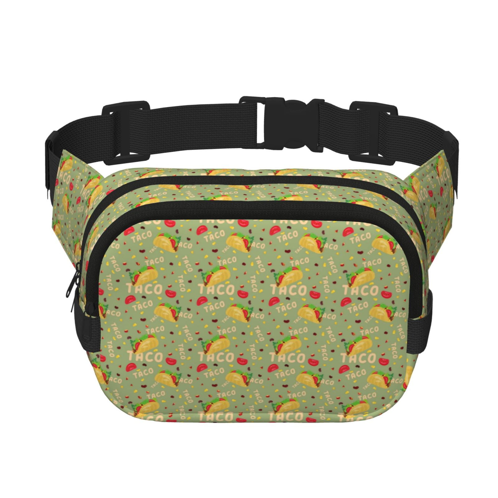 Hirioo Taco for Double Layer Waist Bag Adjustable Fanny Pack For Travel Running Hiking