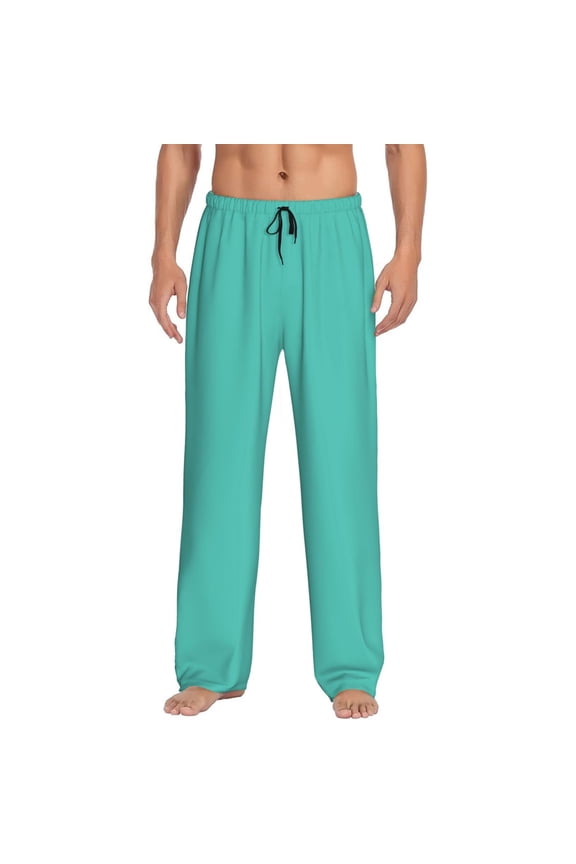 Teal Turquoise for Women's PJ Pajama Pants Sleep Pants Women's Home Trousers with Pockets,S-3XL-Large