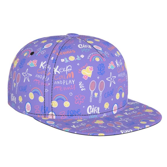Hirioo Tennis 1 for Baseball Cap Men Cap Flat Brim for Men Women Teens Adjustable Baseball Cap