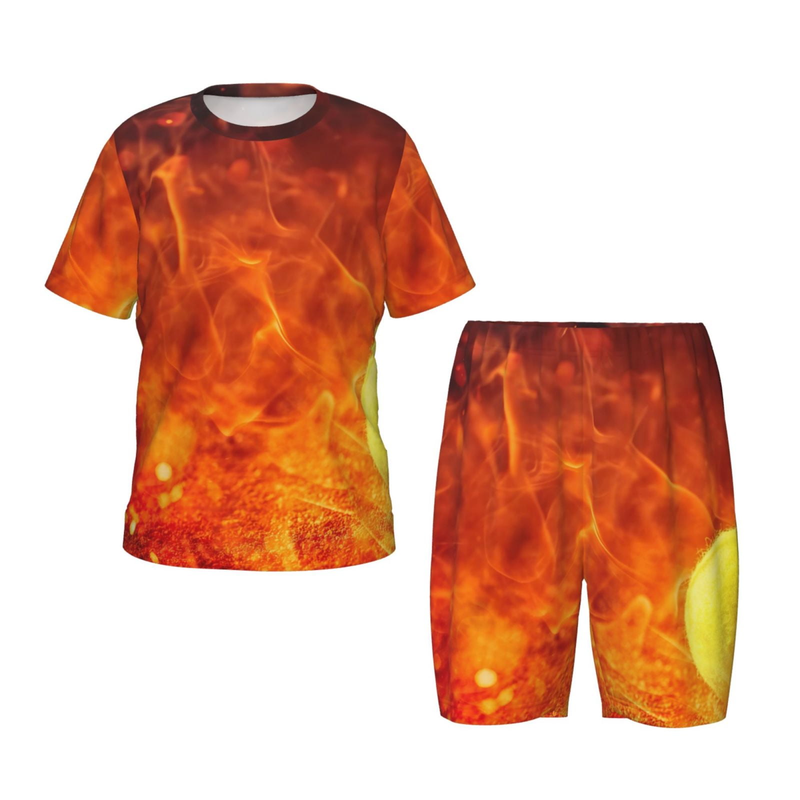 Hirioo Tennis Ball In Fire Hirioo-4X-Large