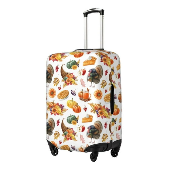Hirioo Thanksgiving Turkeys 1 for Elasticity Suitcase Cover (No luggage Included) Durable Luggage Protector Fits 18-32 Inch Luggage-X-Large