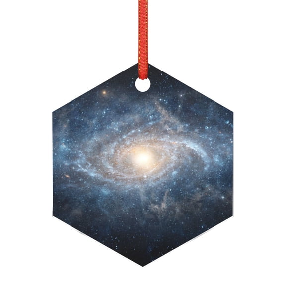 Hirioo The Galaxy for Acrylic Christmas Pendant Hanging Christmas Tree Ornaments, Car, Home, Office Gift Decor-Hexagon