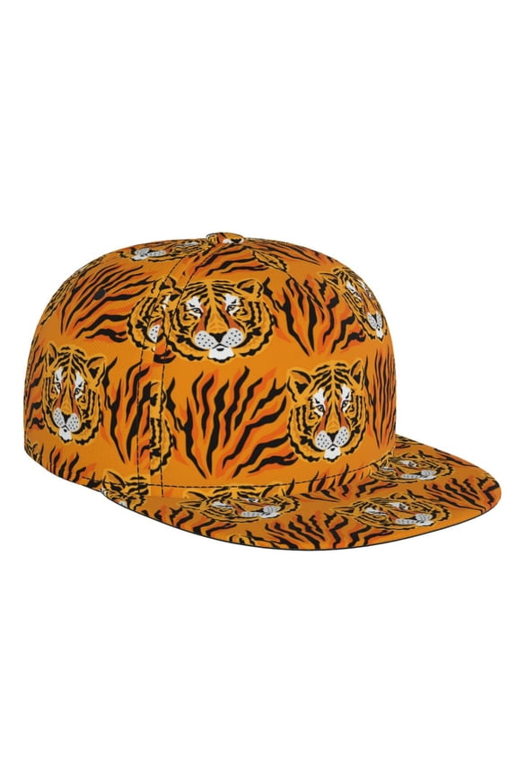Tiger for Baseball Cap Men Cap Flat Brim for Men Women Teens Adjustable Baseball Cap