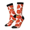 thumbnail image 1 of Hirioo Tomatoes Pattern Adult Middle Tube Socks Breathable Sock Non-Pilling,Contrasting Color Design, 1 of 6