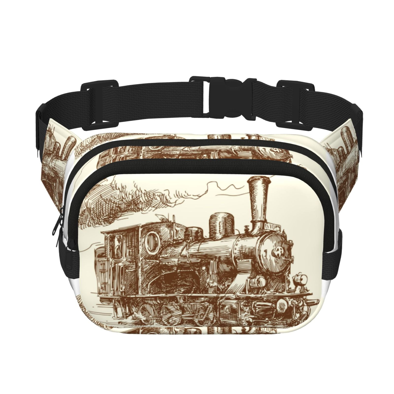 Hirioo Train for Double Layer Waist Bag Adjustable Fanny Pack For Travel Running Hiking