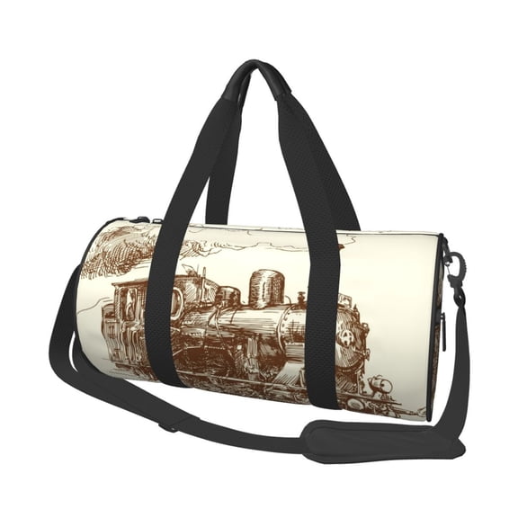 Hirioo Train for Round Large Capacity Travel Luggage Bag Weekend Getaway Bag for Gym Beach Swim Bag Men Women