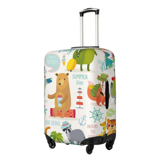 Hirioo Travel Animals for Elasticity Suitcase Cover (No luggage Included) Durable Luggage Protector Fits 18-32 Inch Luggage-Large