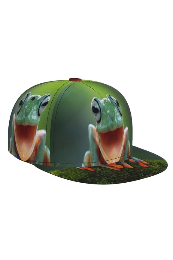 Tree Frog for Baseball Cap Men Cap Flat Brim for Men Women Teens Adjustable Baseball Cap