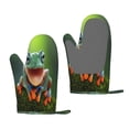 thumbnail image 1 of Hirioo Tree Frog for Silicone Oven Mitts for BBQ, Baking, Cooking, Set of 2, Heat Resistant 260℃, Non-Slip Kitchen Essentials, 1 of 6