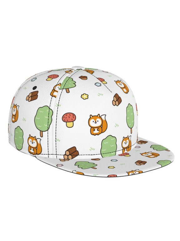 Tree Squirrel for Baseball Cap Men Cap Flat Brim for Men Women Teens Adjustable Baseball Cap
